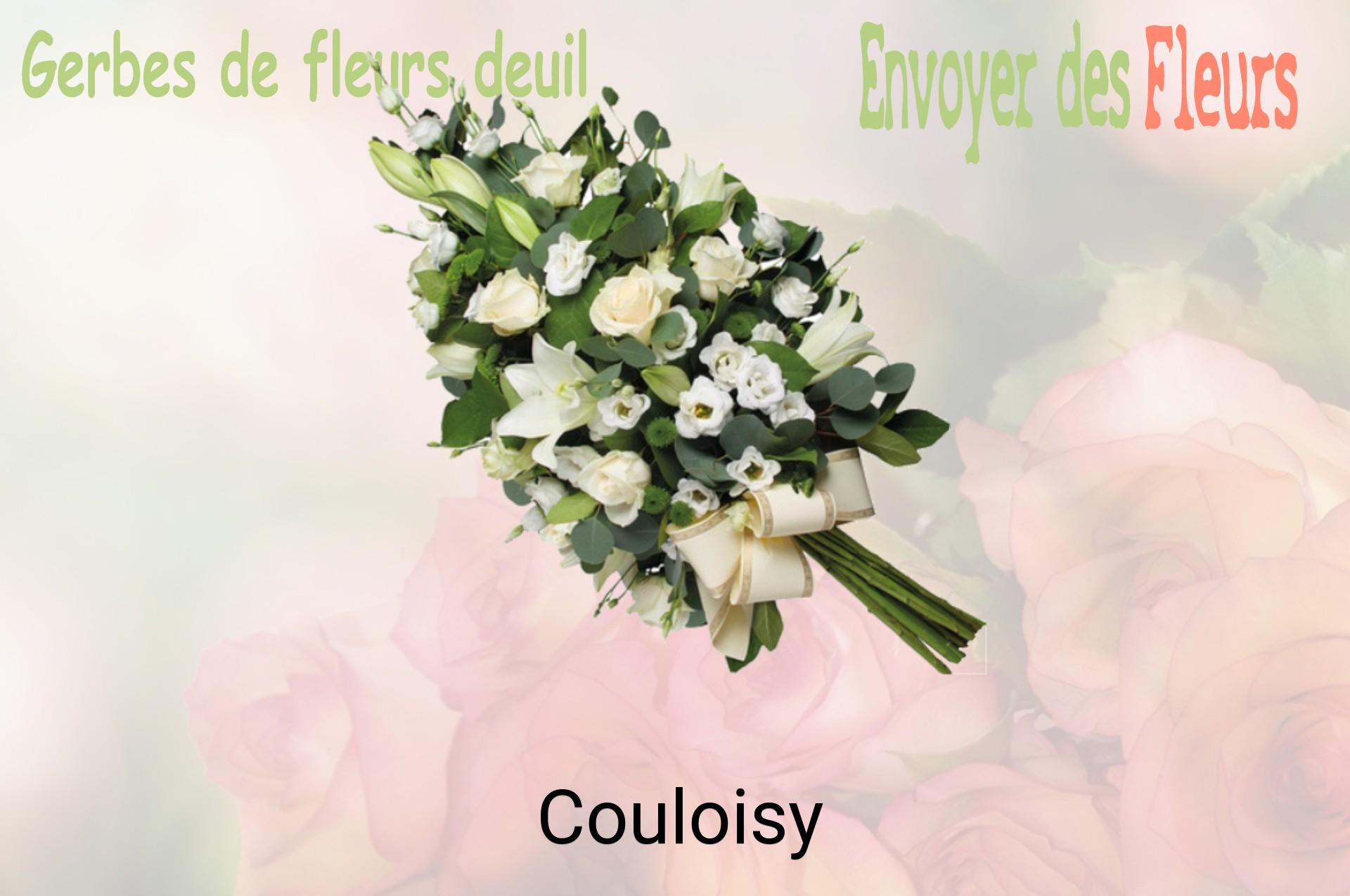 Gerbe de fleurs de deuil livrée à Couloisy